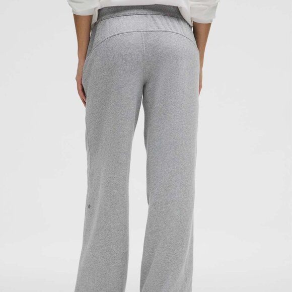 NWT Lululemon Scuba Mid-Rise Wide-Leg Pant *Regular, Sz S, Heathered Medium Grey - Picture 3 of 7